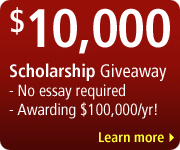 $10,000 Scholarship Giveaway! Click Here